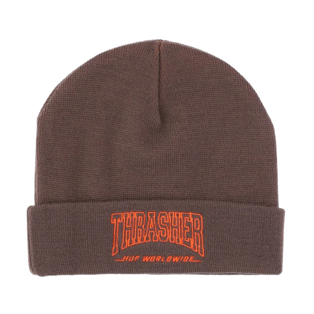 HUF Field Crew Beanie Chocolade Hoed Brown Heren