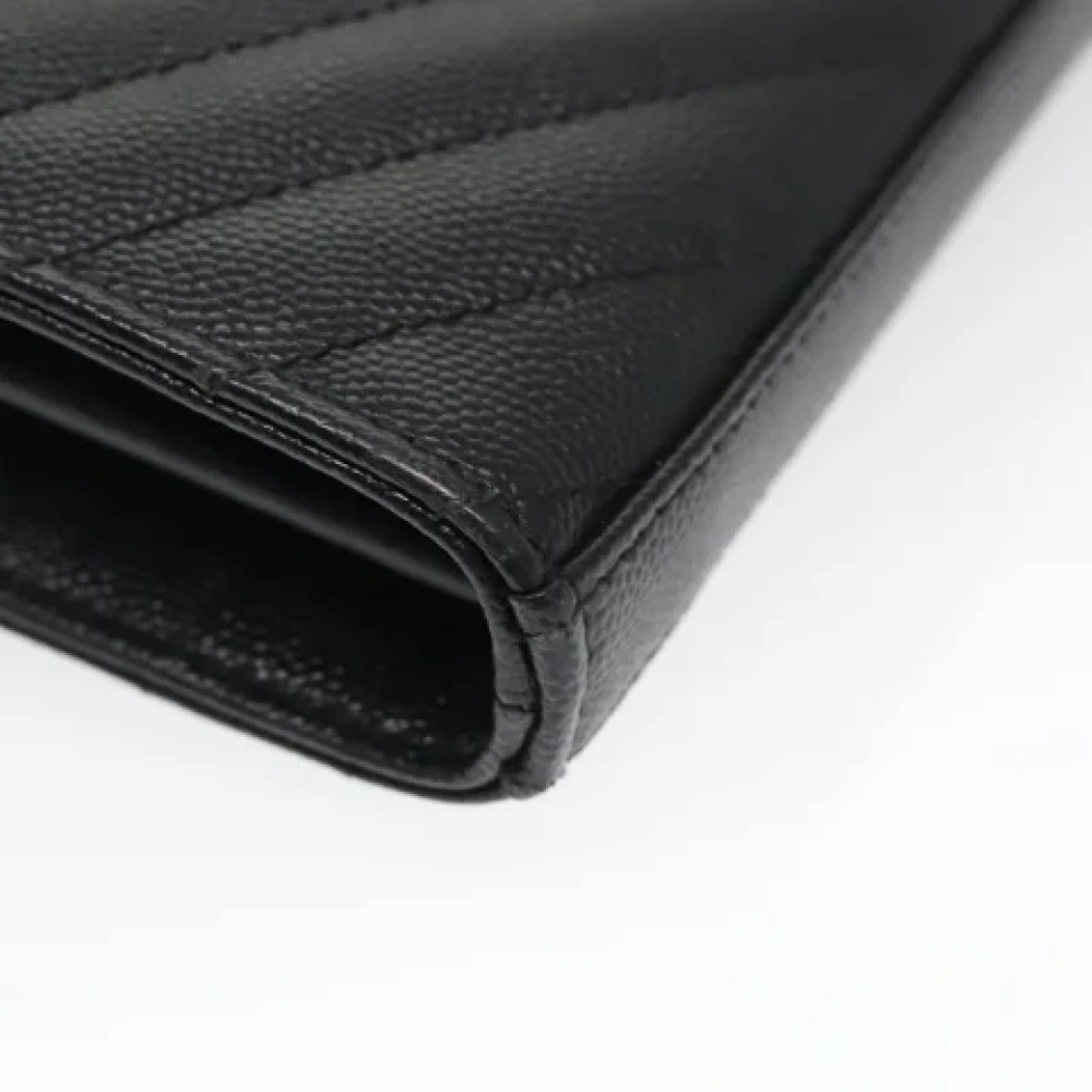 Saint Laurent Vintage Pre-owned Leather wallets Black Dames