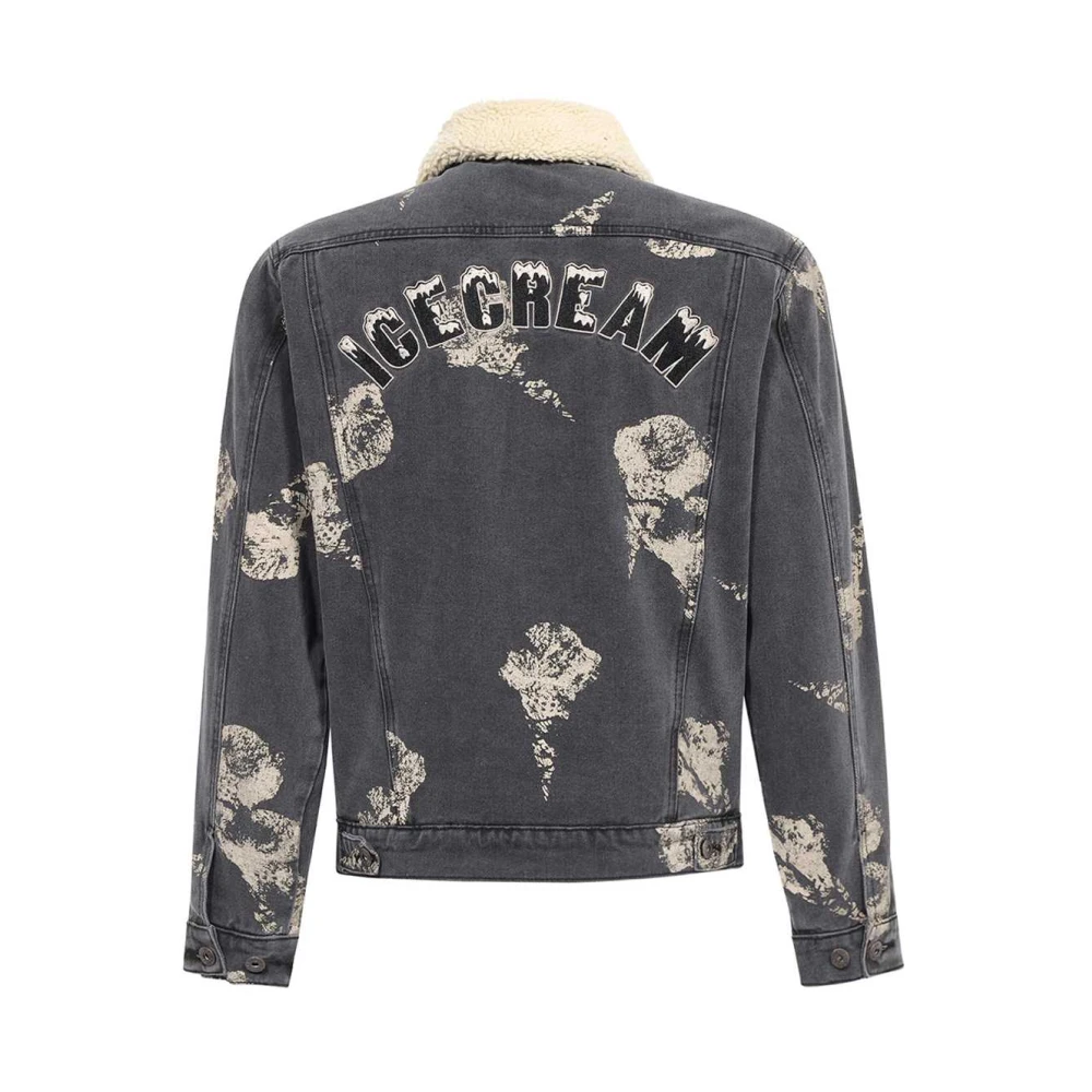 Icecream Denim jack met verfprint Gray Heren