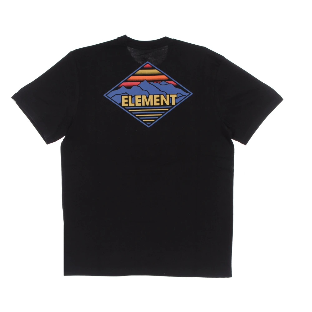 Element Zwarte Heren Tee met Logo Print Black Heren