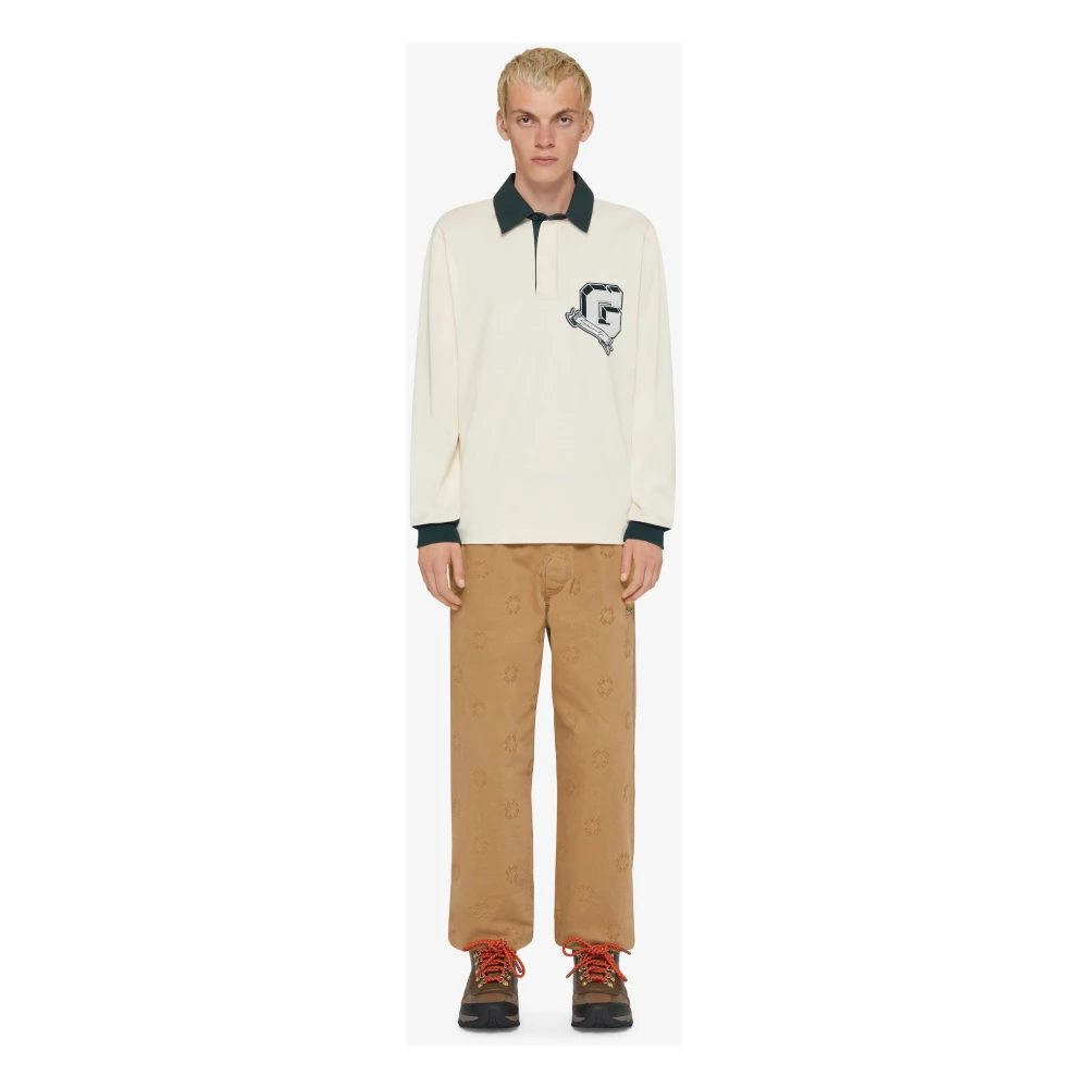 Givenchy Wit katoenen polo shirt met G-patch White Heren