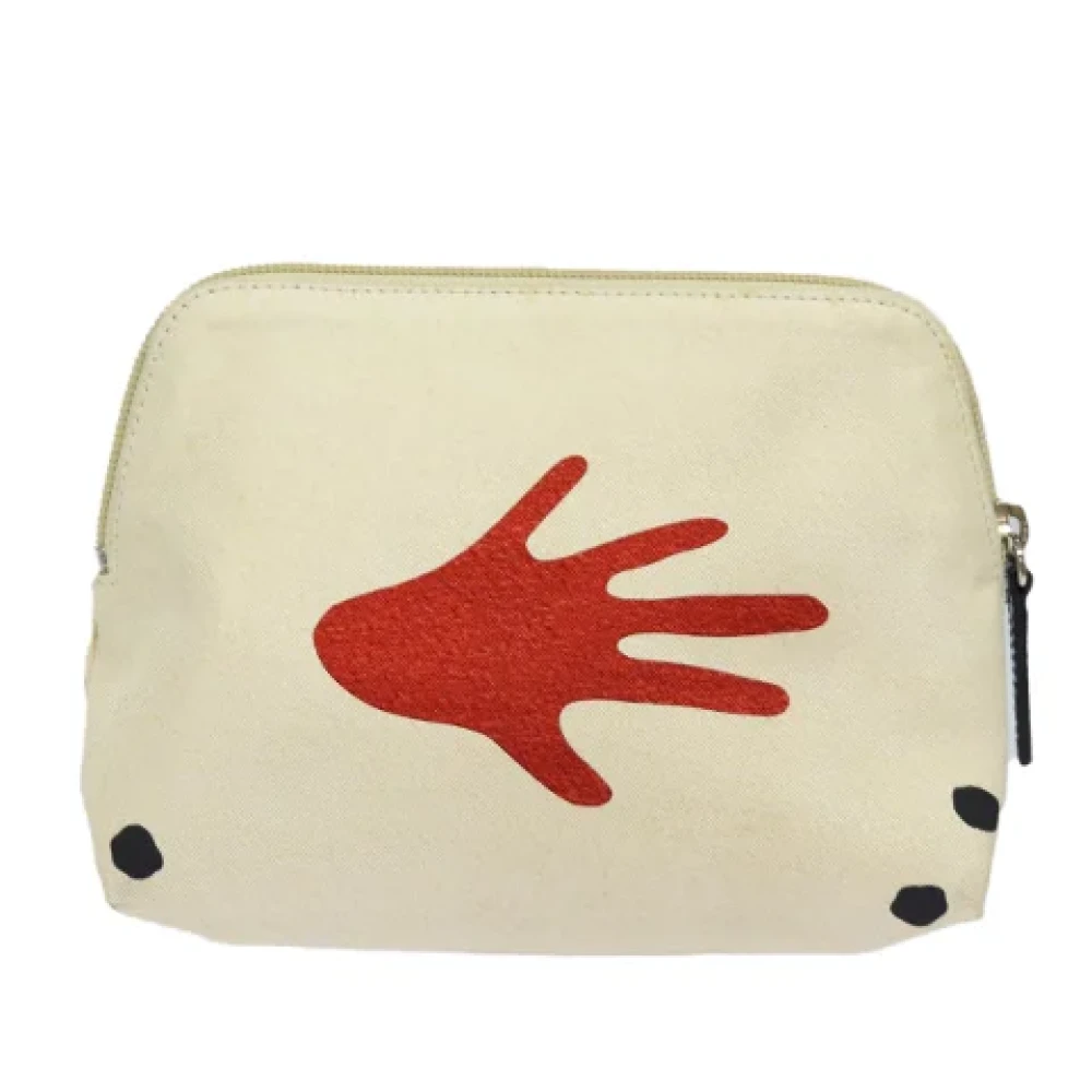 Bvlgari Vintage Pre-owned Canvas handbags White Dames