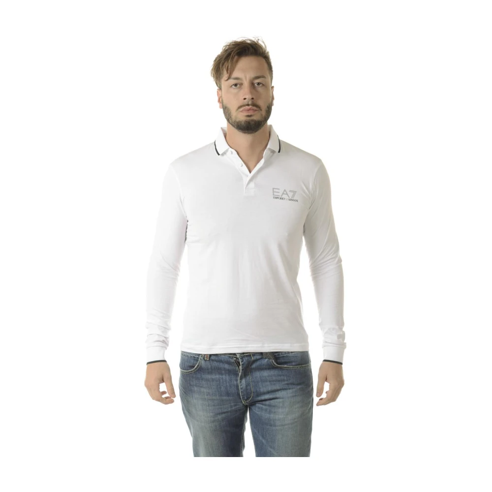 Emporio Armani EA7 Polo Shirts White, Herr