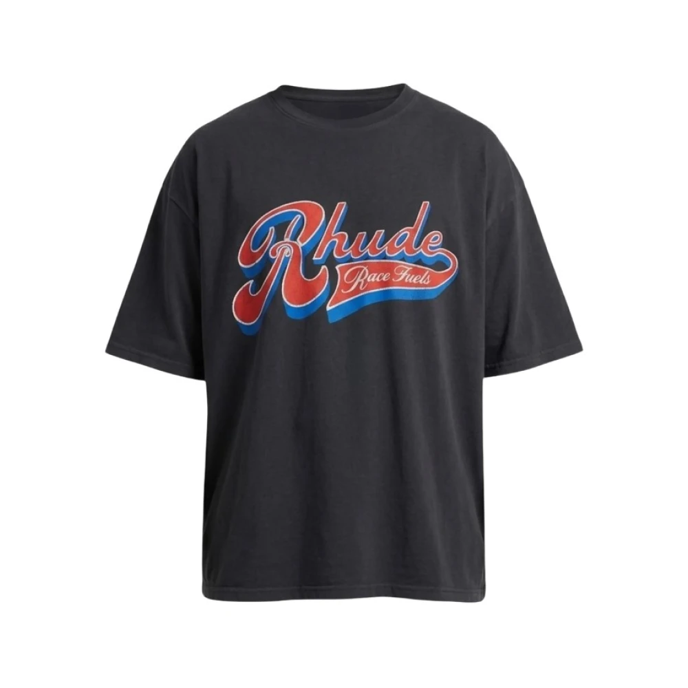 Rhude Men's Gray T-Shirts, S, Graphic Print T-Shirt