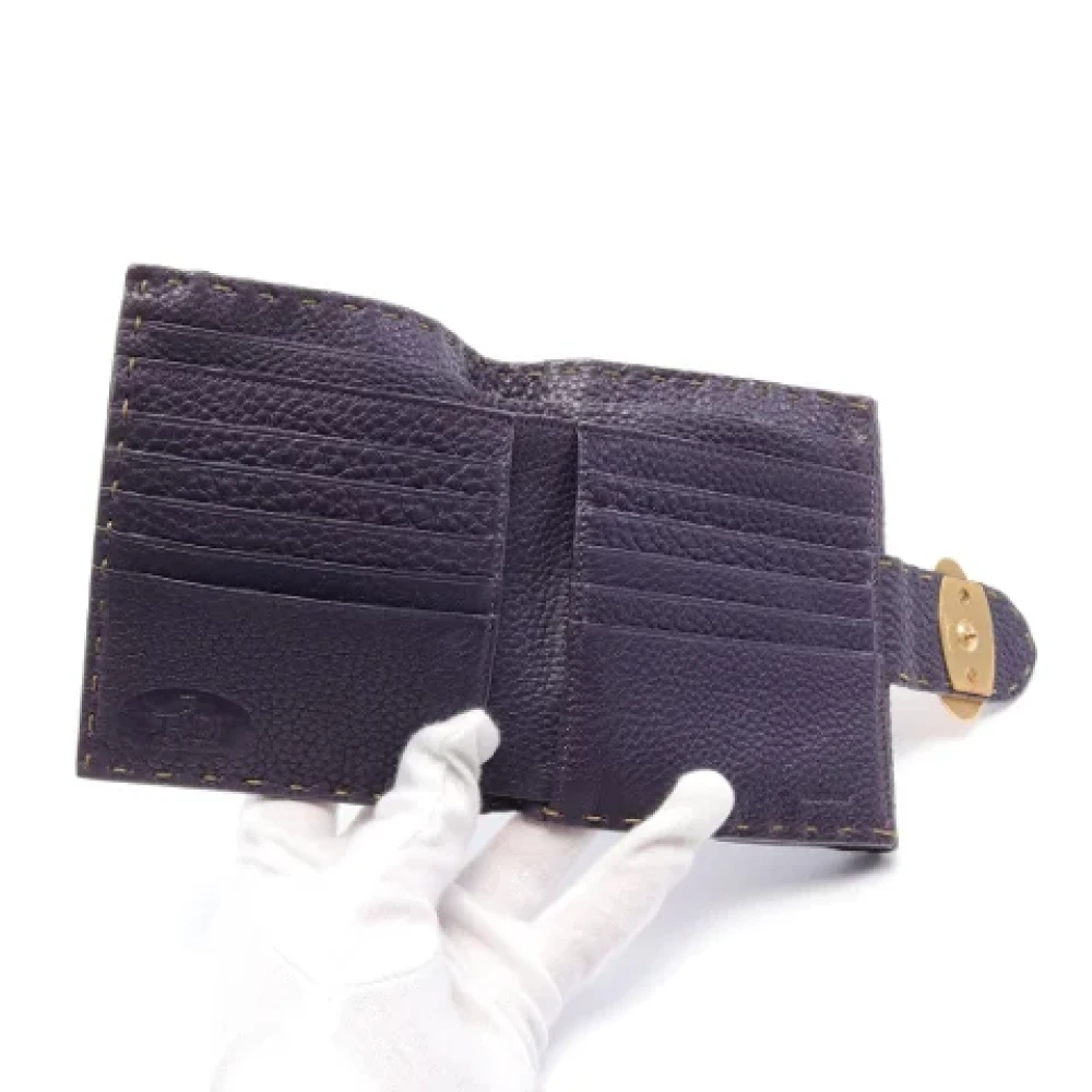 Fendi Vintage Pre-owned Leather wallets Purple Dames