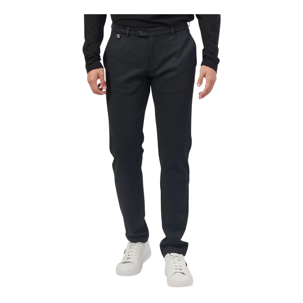 Bugatti Zwarte Chino Broek met Ritszakken Black Heren