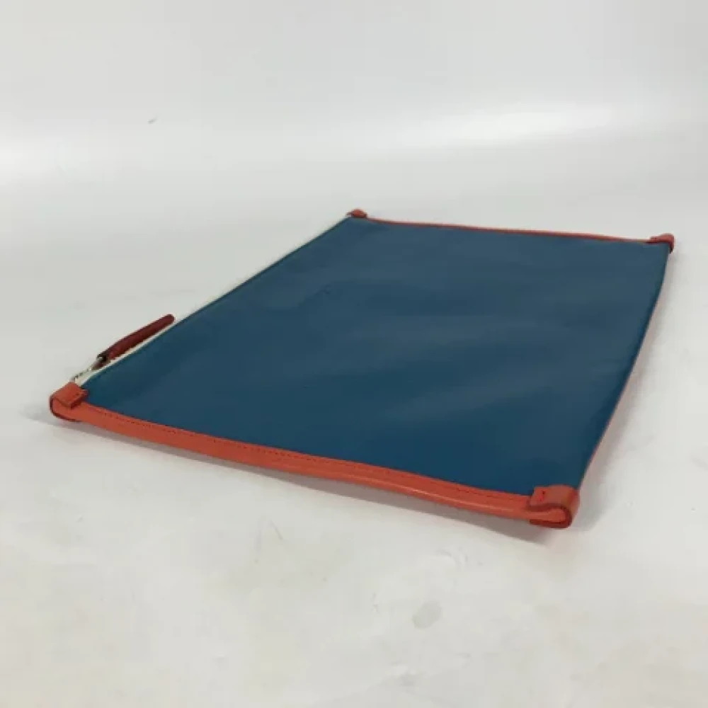 Salvatore Ferragamo Pre-owned Leather clutches Blue Dames