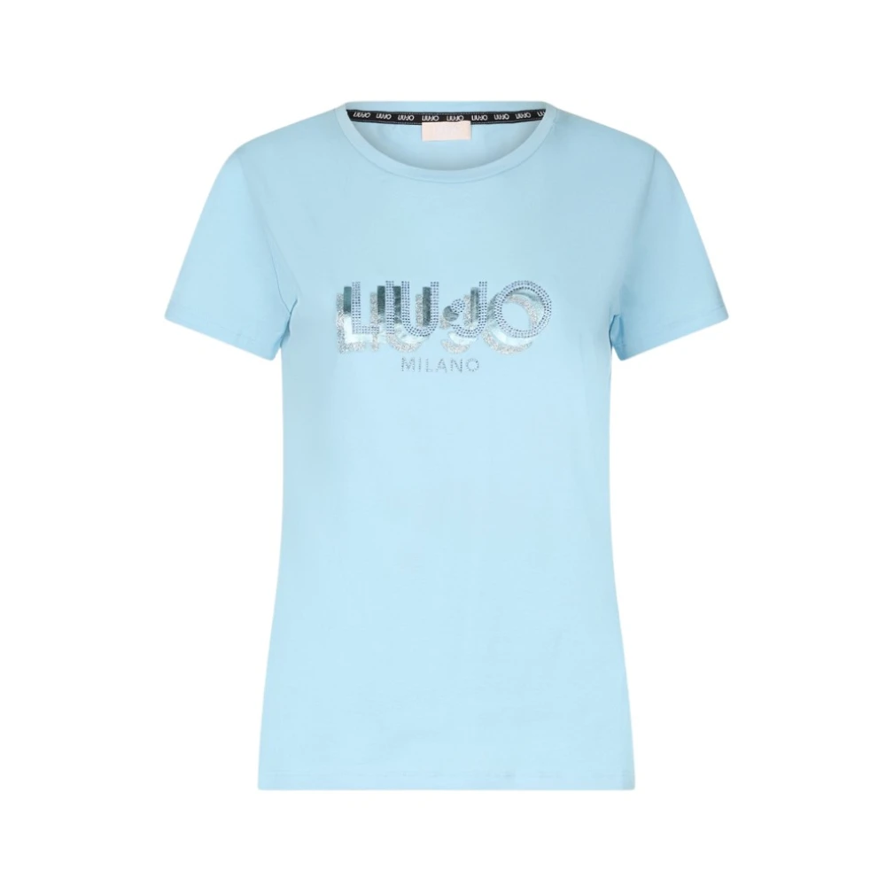 Liu Jo Korte Mouw Modieuze T-shirt Blue Dames