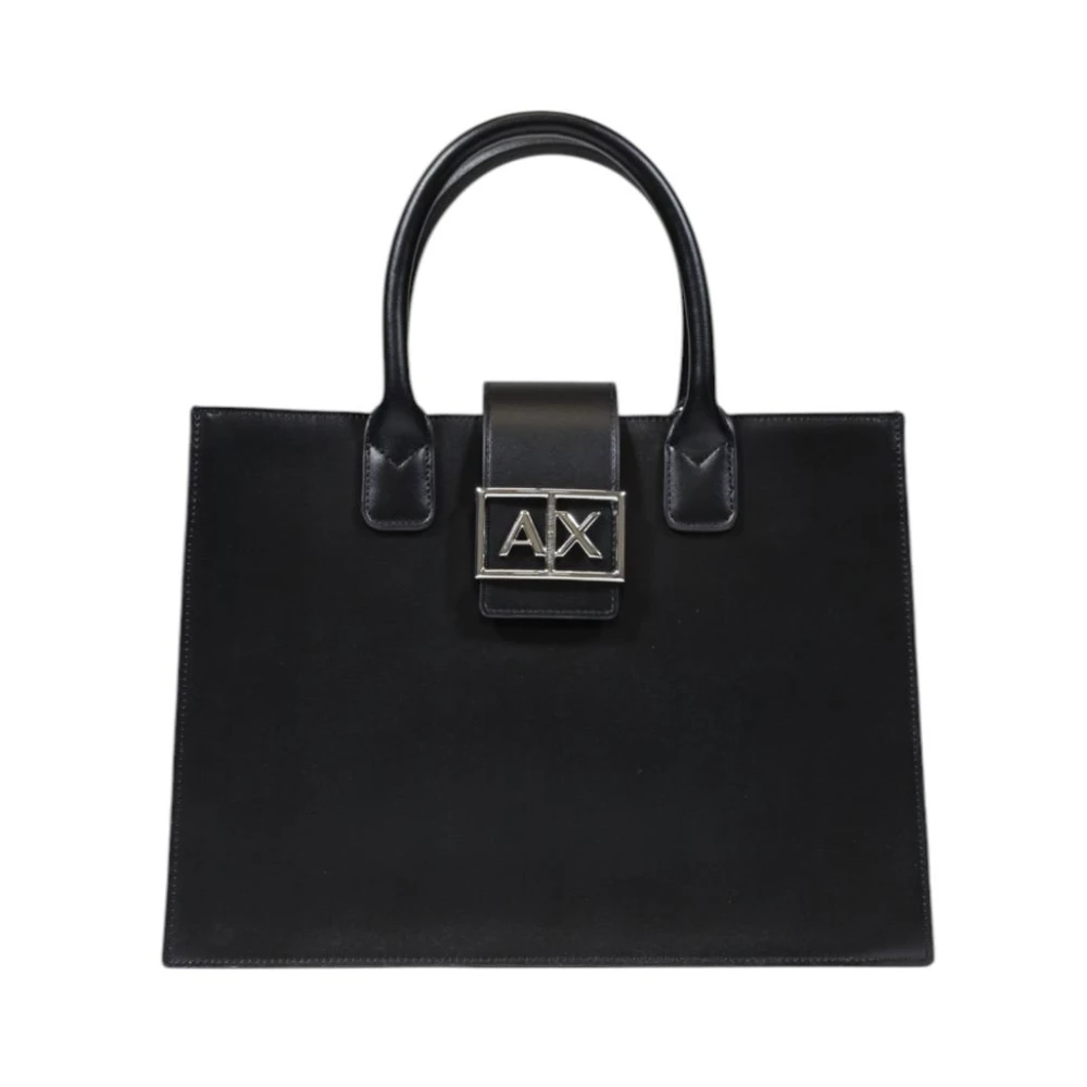 Armani Exchange Women's Jodie, Sustainable, Logo Plate Closure Medium Tote - Image 5