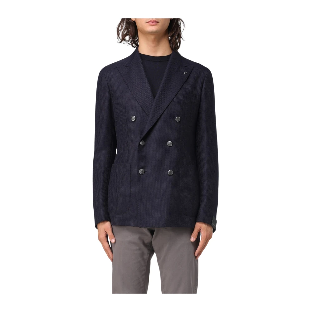 Tagliatore Dubbelbreasted jas Blue Heren