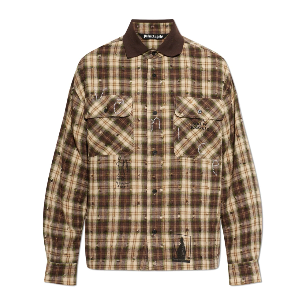 Palm Angels Herren Braun Shirts, Xlgröße: