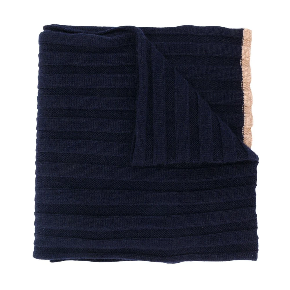 BRUNELLO CUCINELLI Blauwe Sjaal voor Mannen Blue Heren