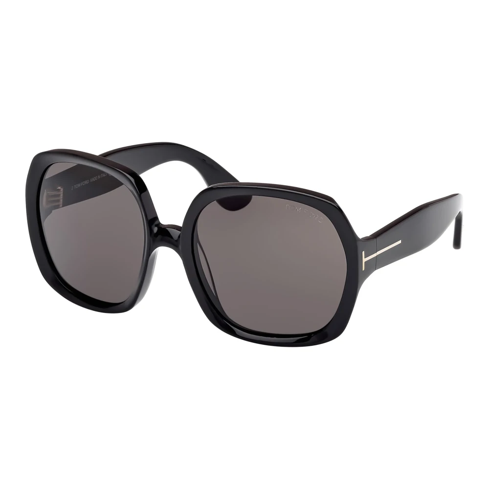 Tom Ford Black Sunglasses, Female, 60 Mm, /Smoke Sunglasses Saffron Ft1221