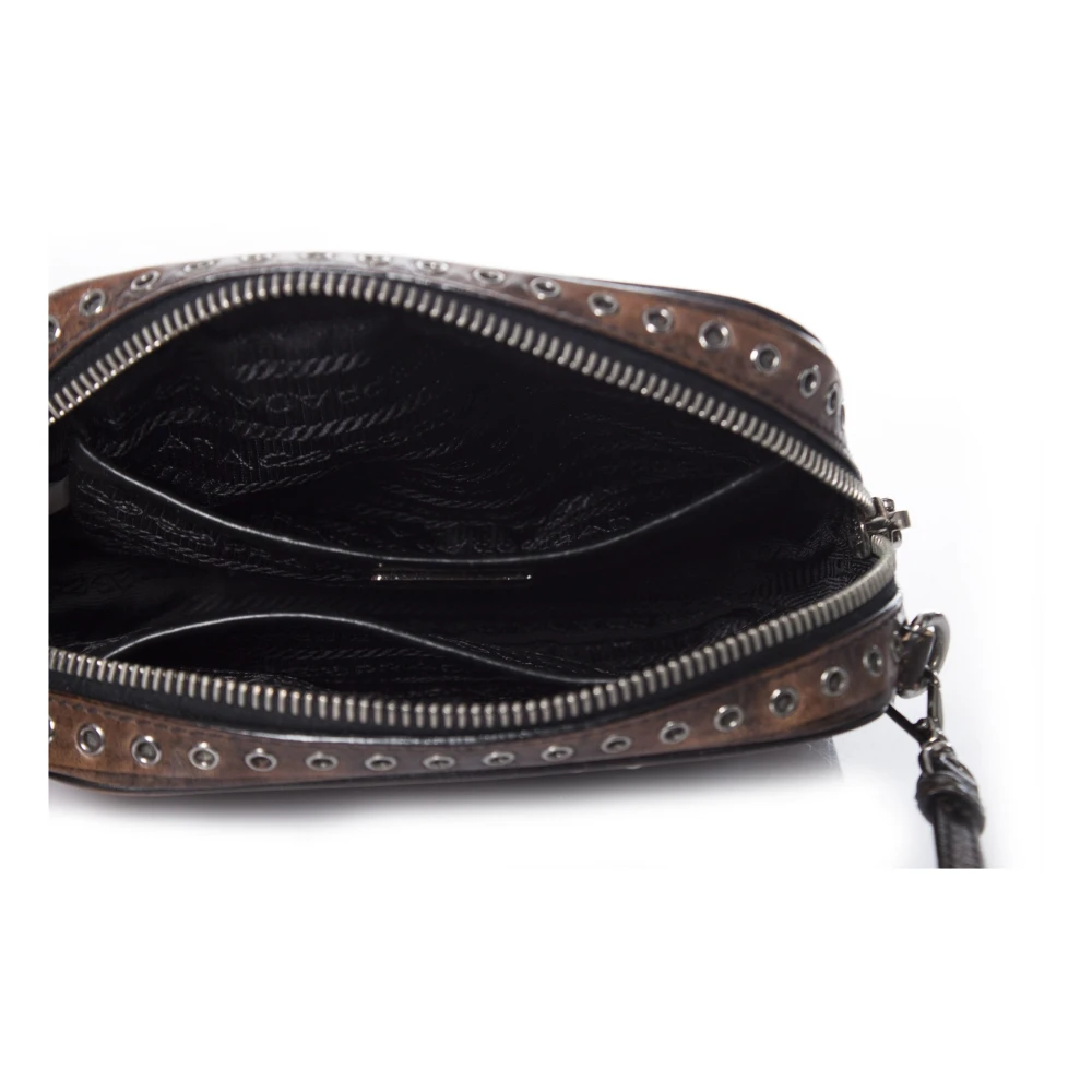 Prada Vintage Tweedehands tas Brown Dames