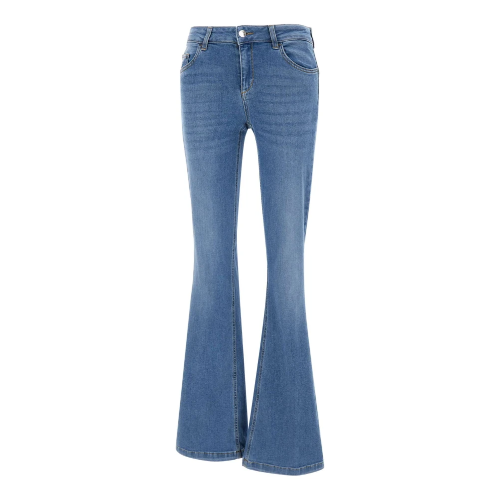 Liu Jo Blauwe Jeans Regular Fit Elastiek Achterkant Blue Dames