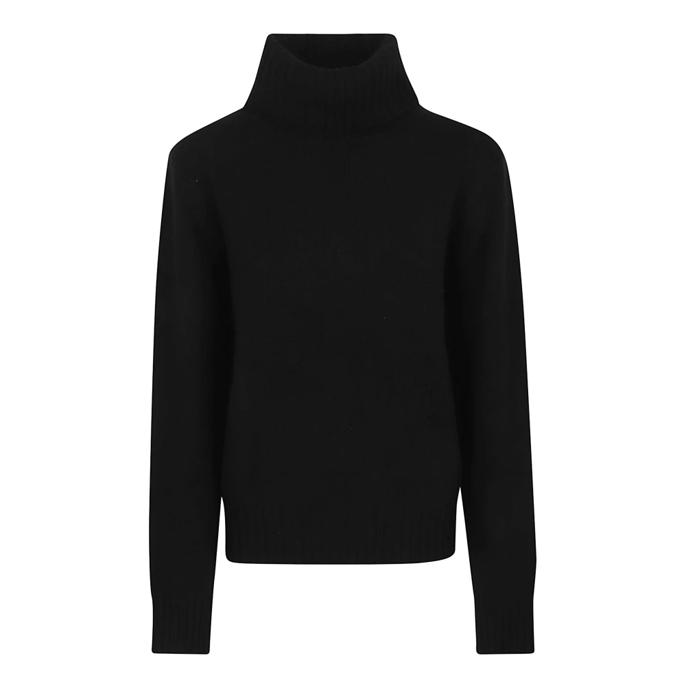 Polo Ralph Lauren Women's Black Wool Knit Sweater Aw25