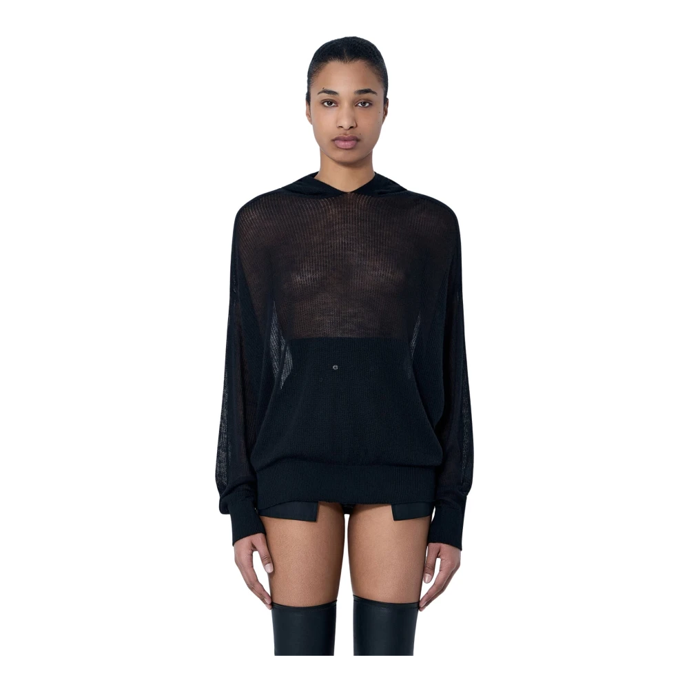 Rick Owens Donna Nero Felpe, L, New,