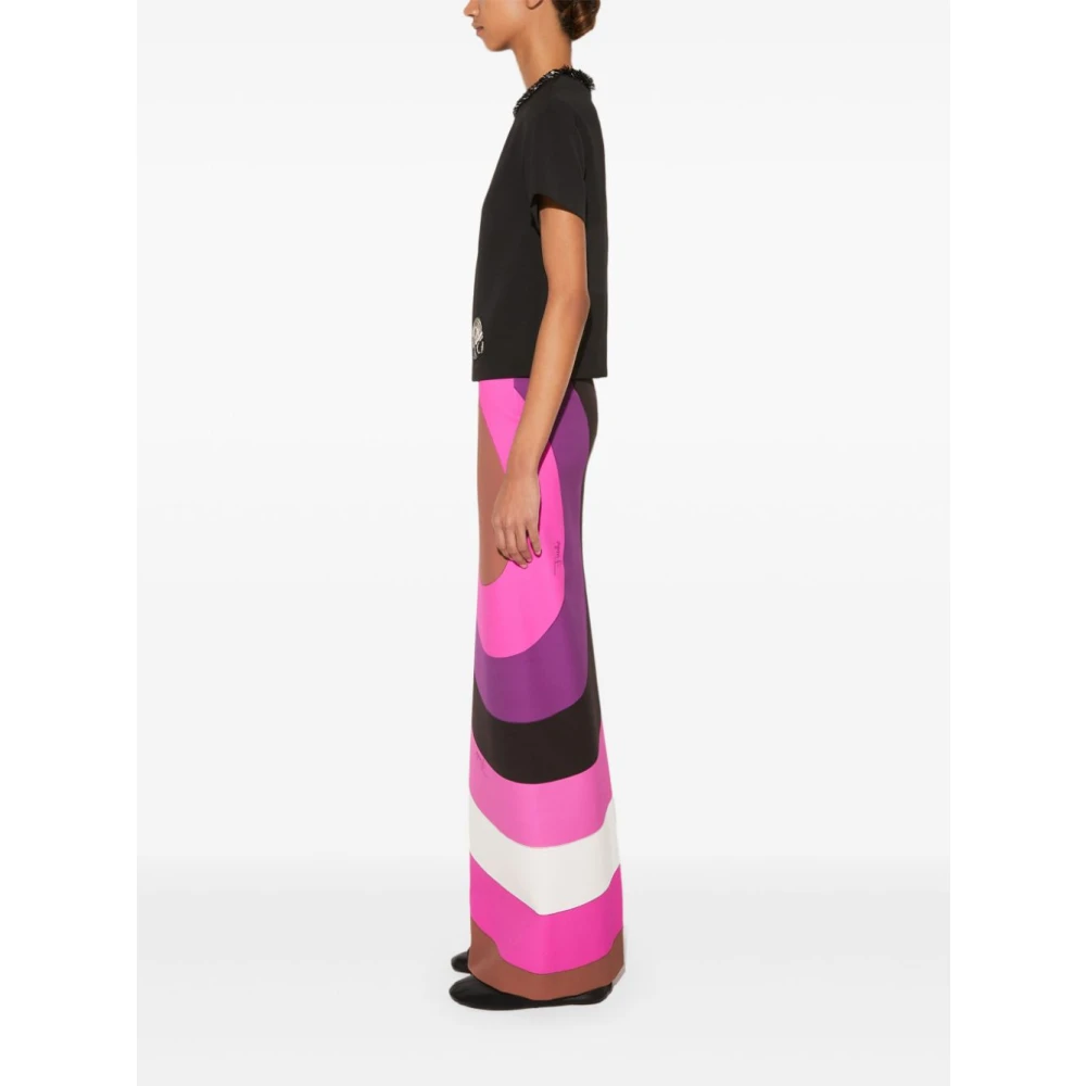 EMILIO PUCCI Zwarte T-shirt voor vrouwen Black Dames