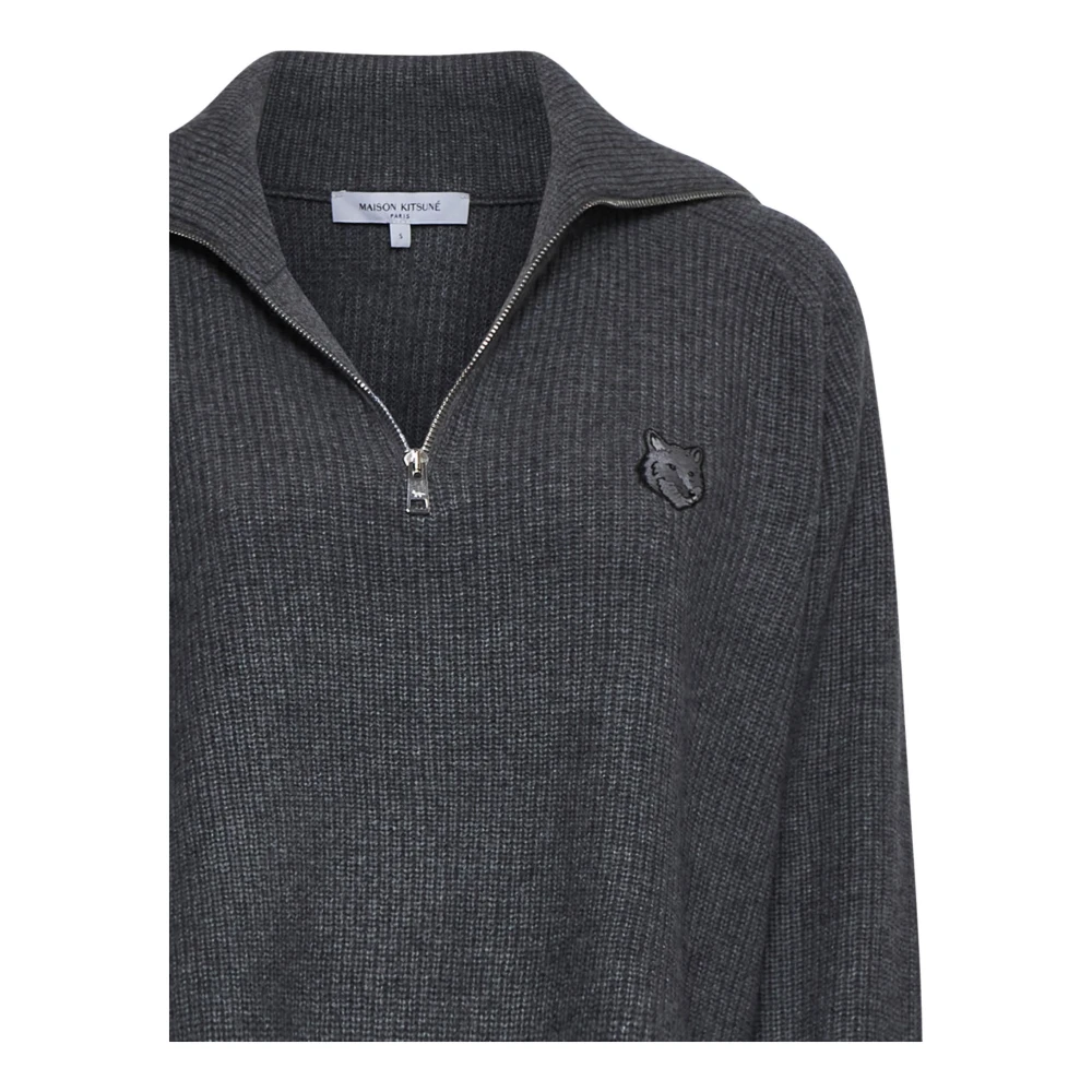 Maison Kitsuné Stijlvolle Sweaters Collectie Gray Dames