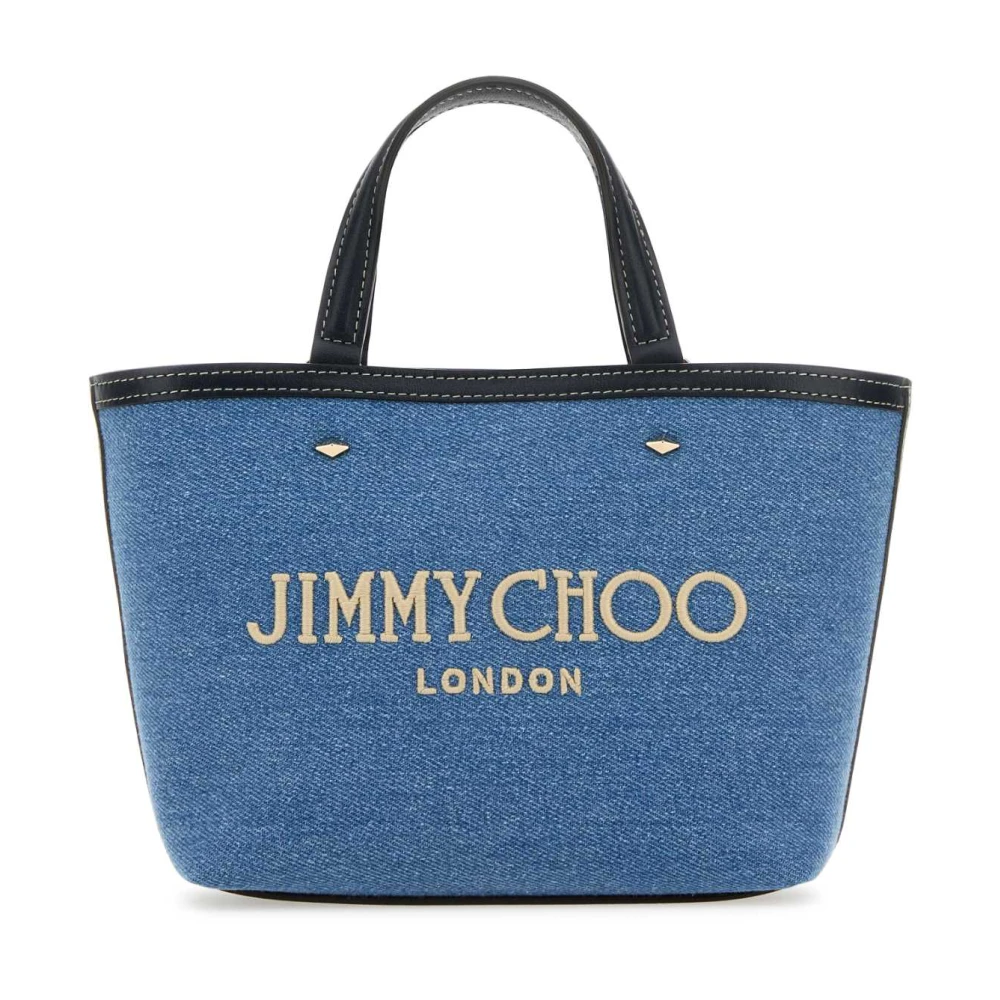 Jimmy Choo Mini Denim Marli Handtas Blue Dames
