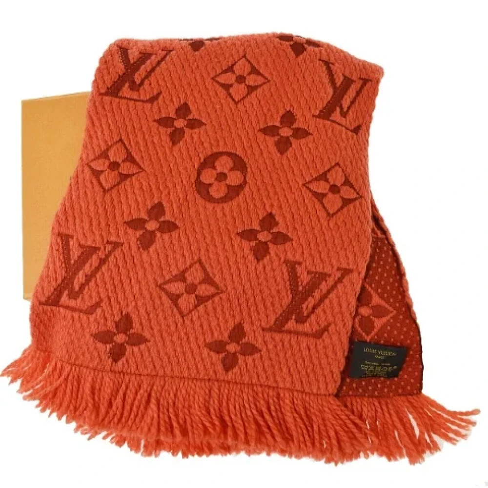 Louis Vuitton Vintage Pre-owned Wool scarves Orange Dames