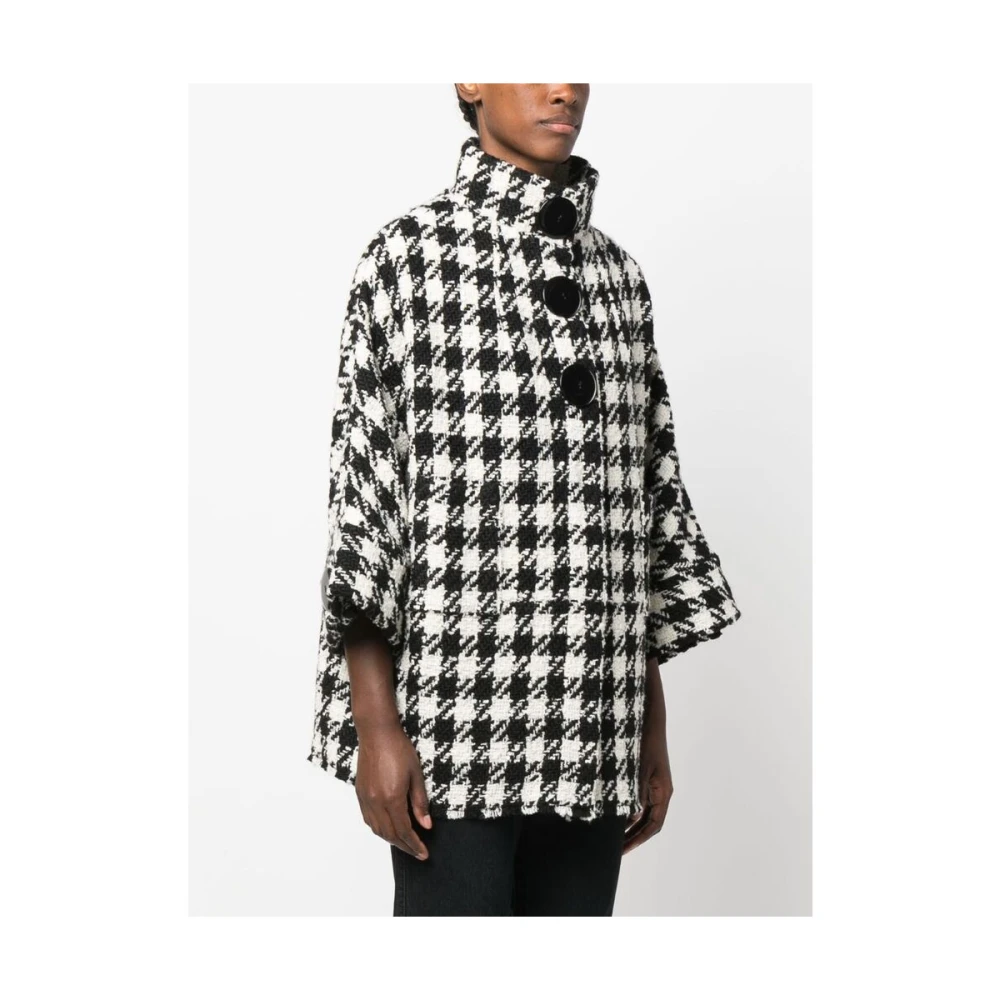 Charlott Geruit Patroon Crop Sleeve Jas Multicolor Dames