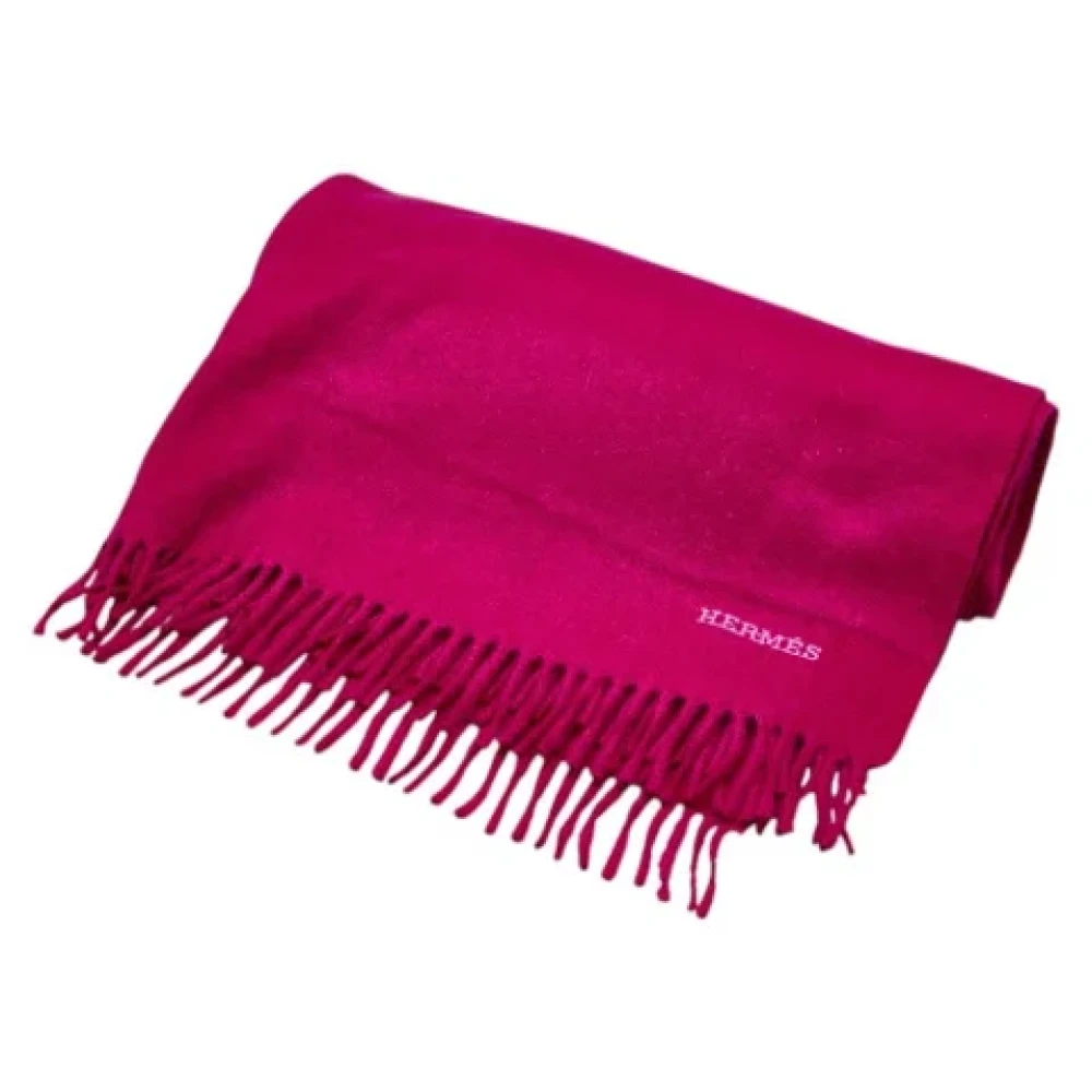 Hermès Vintage Pre-owned Cashmere scarves Pink Dames