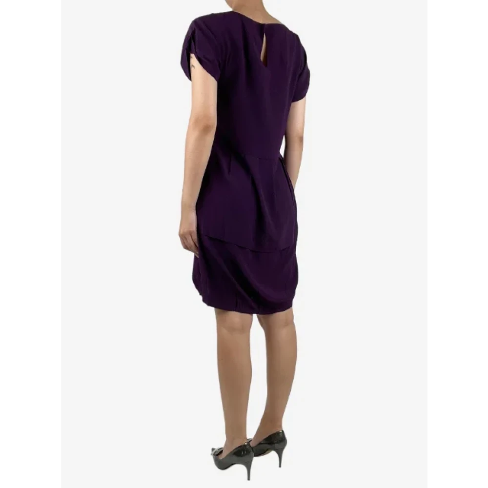 Miu Pre-owned Silk dresses Purple Dames