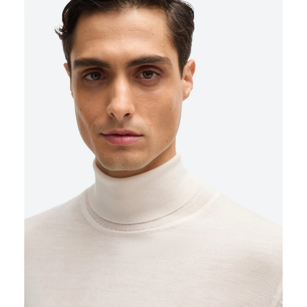 Hugo Boss Merinowol Coltrui Trui White Heren