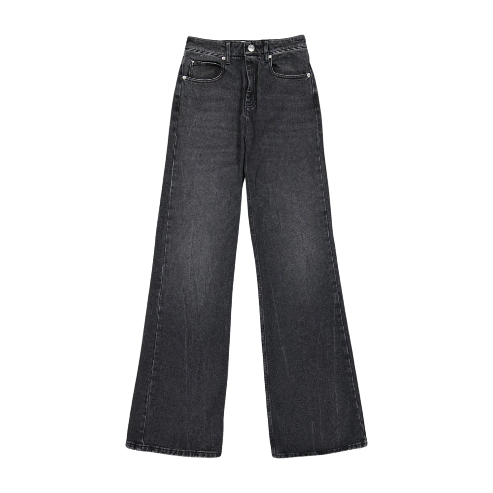 Ami Paris Uitlopende jeans in gewassen zwart denim Black Dames