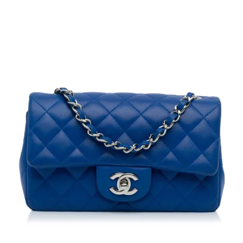 Chanel Vintage Pre owned Leather chanel bags Blue Dames