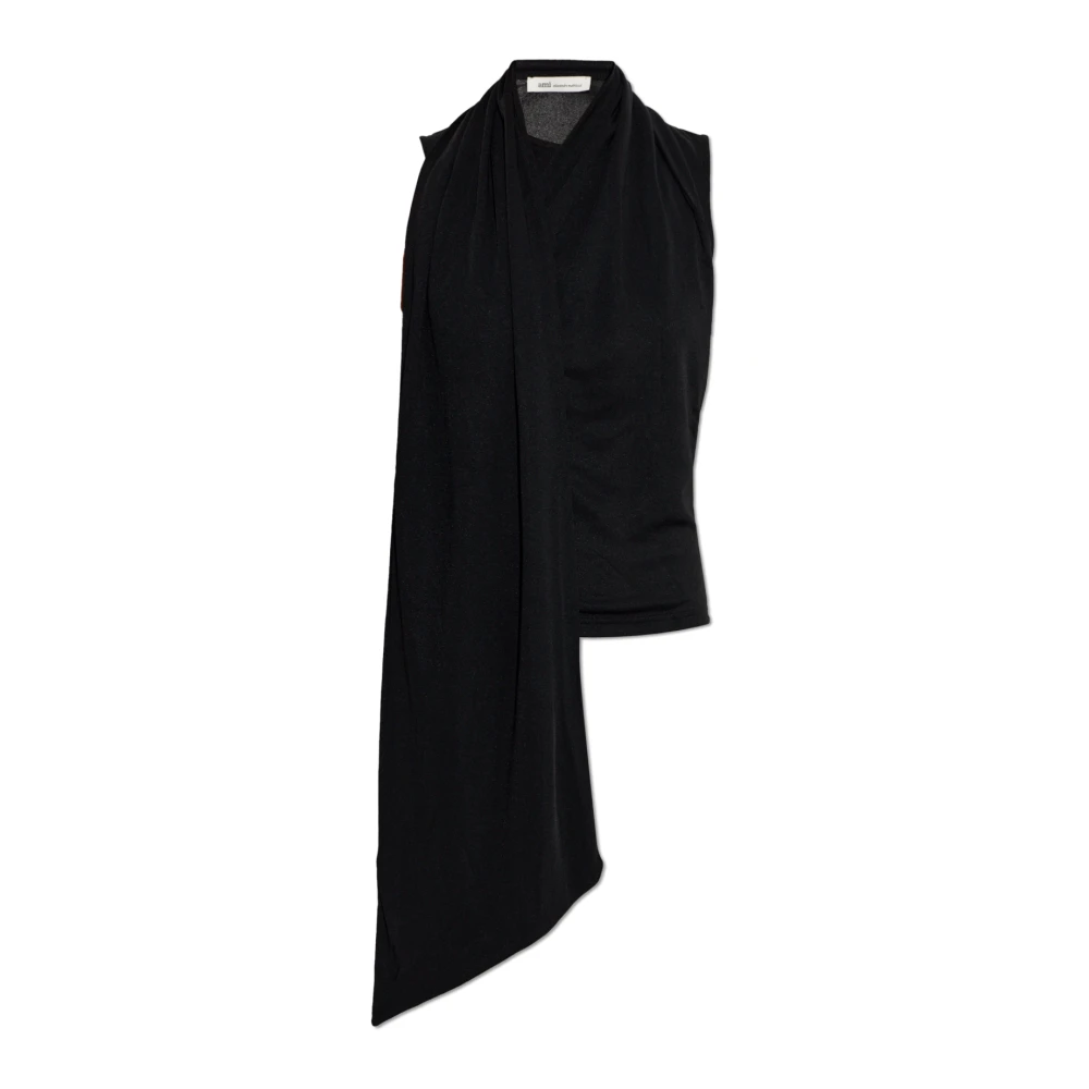 Ami Paris Donna Nero Top, L, New,