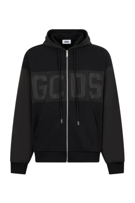 Zip-up hoodie med logotypdetalj