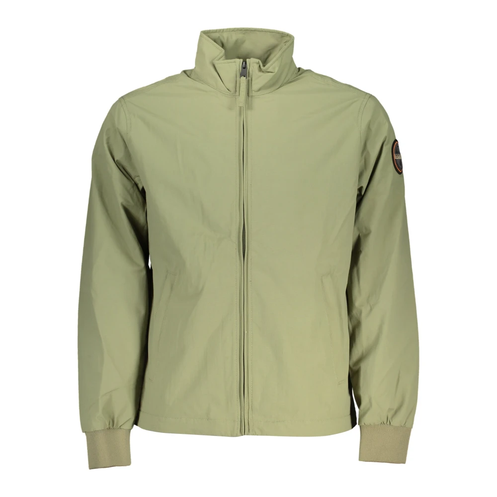 Napapijri Sportieve Groene Hoodie Waterdichte Rits Green Heren