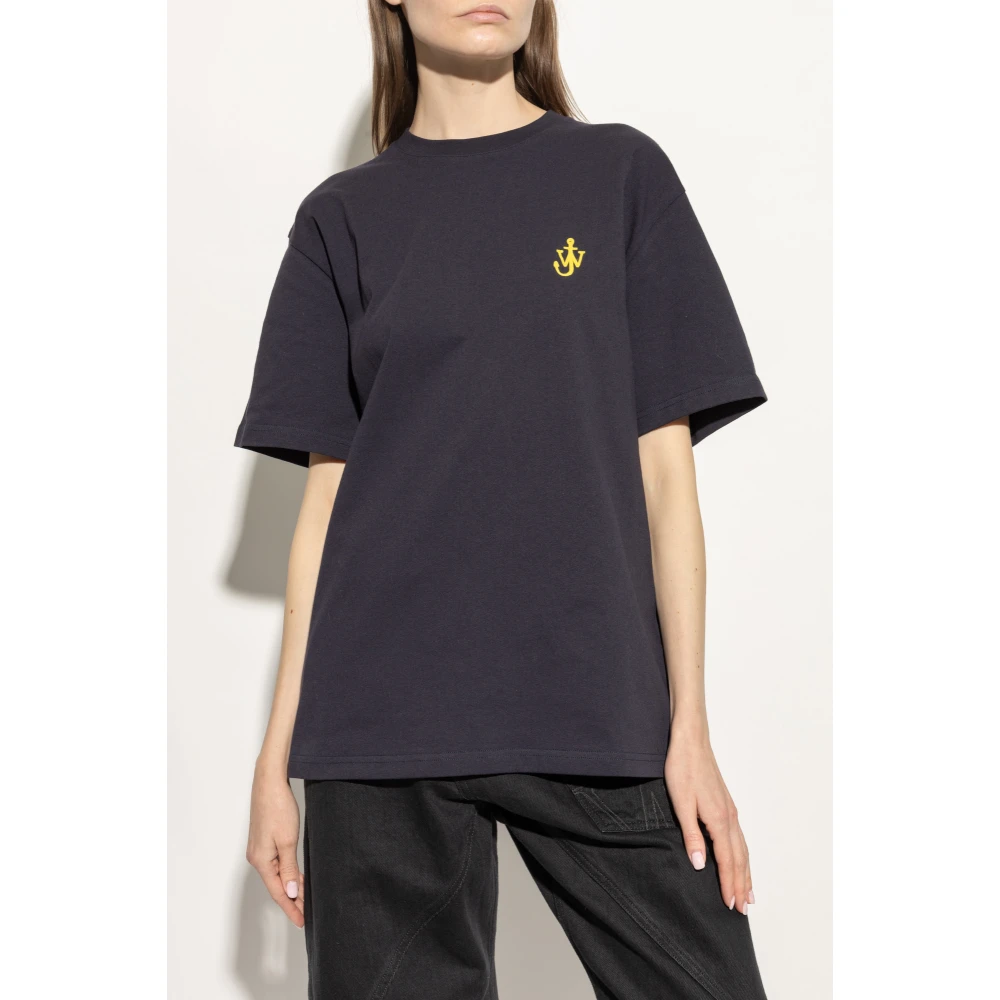 JW Anderson T-shirt met logo Blue Dames