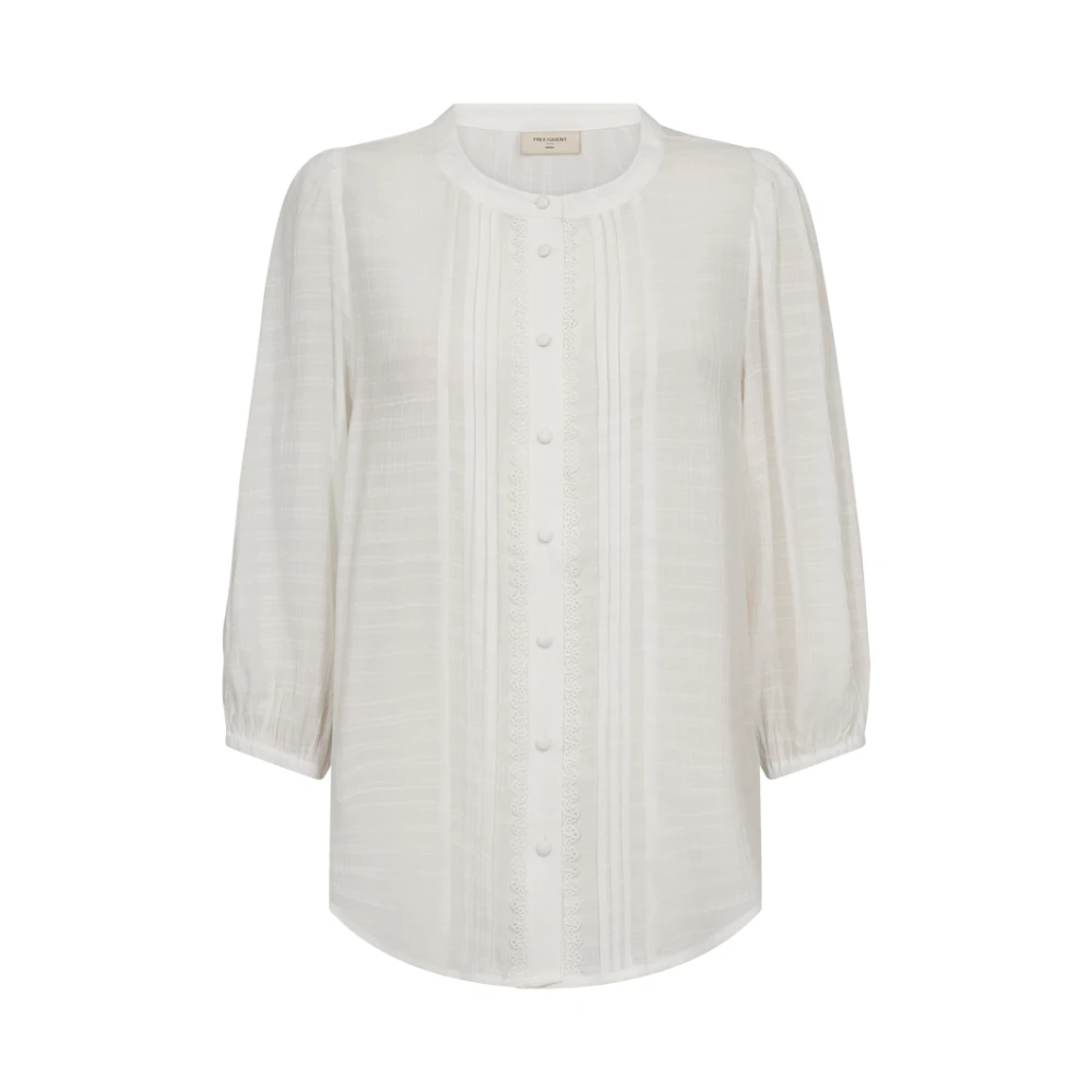 Freequent Off-White Losvallende Blouse White Dames