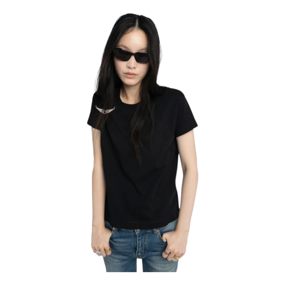 Zadig & Voltaire Women's Black T-Shirts, Xs, Suzan T-Shirt