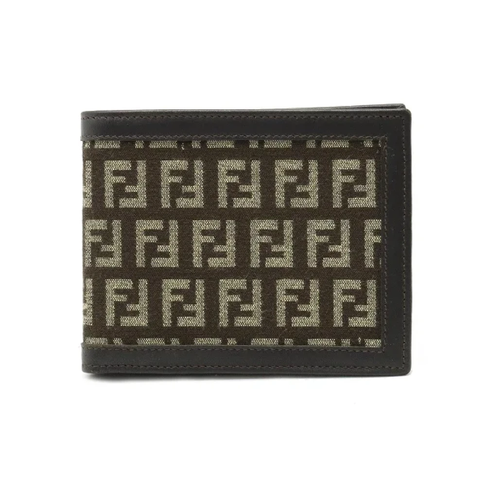 Fendi Vintage Pre-owned Canvas wallets Black Dames