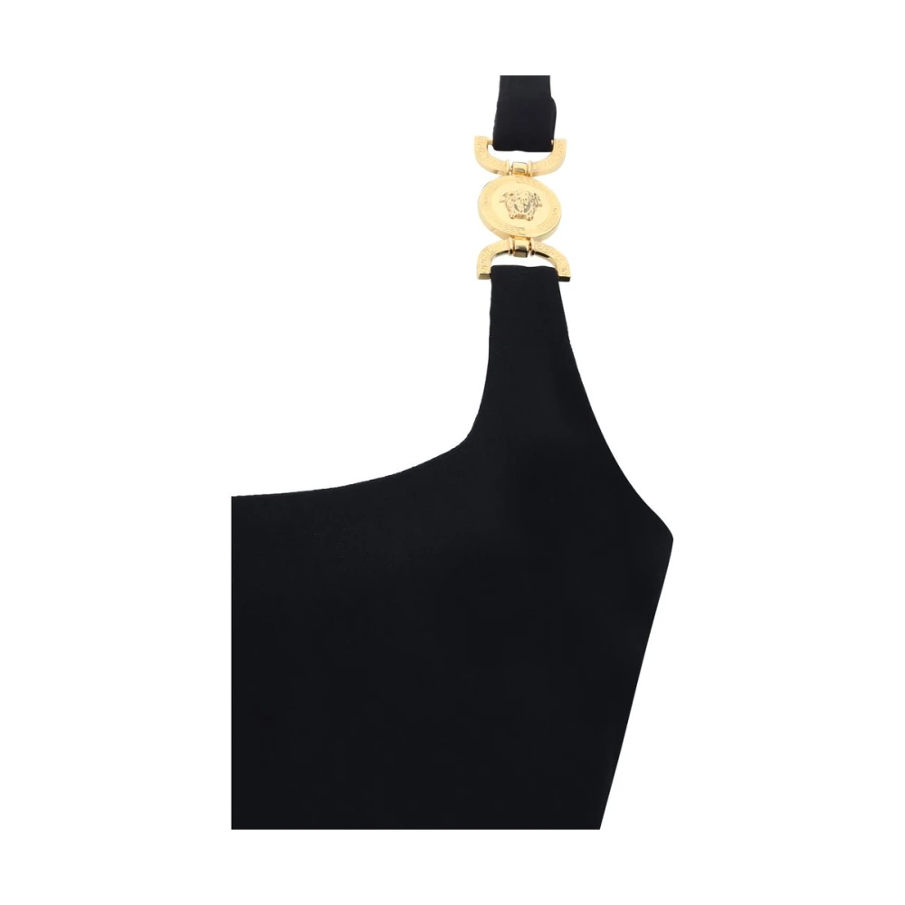 Versace Mouwloze jurk met Medusa-detail Black Dames