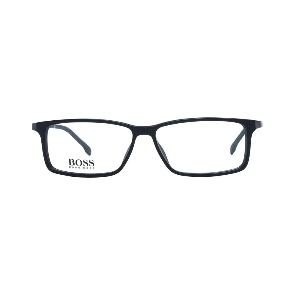 Hugo Boss Zwarte Rechthoekige Optische Monturen met Demo Lenzen Black Heren