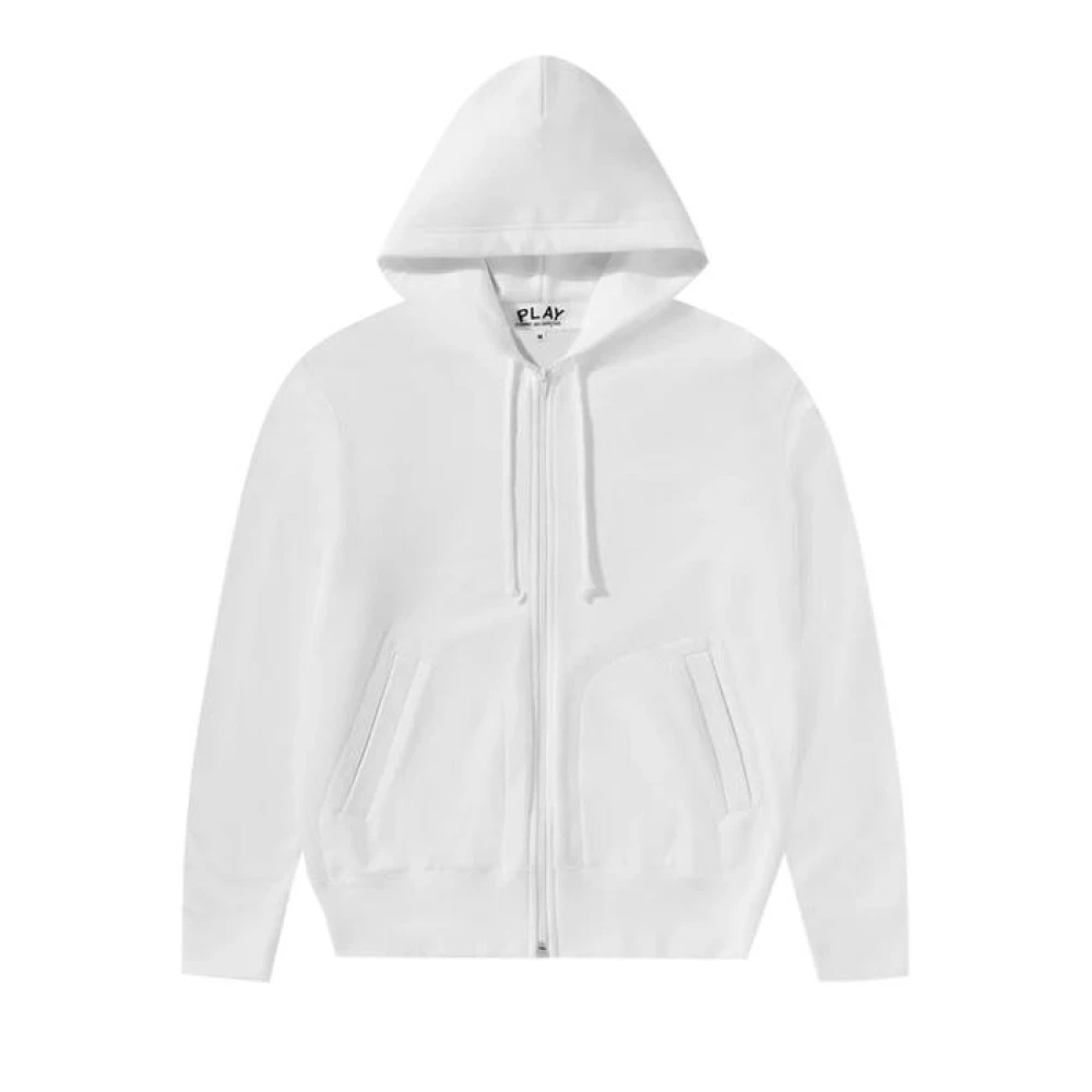 Comme des Garçons Play Witte hoodie met achterprint White Heren