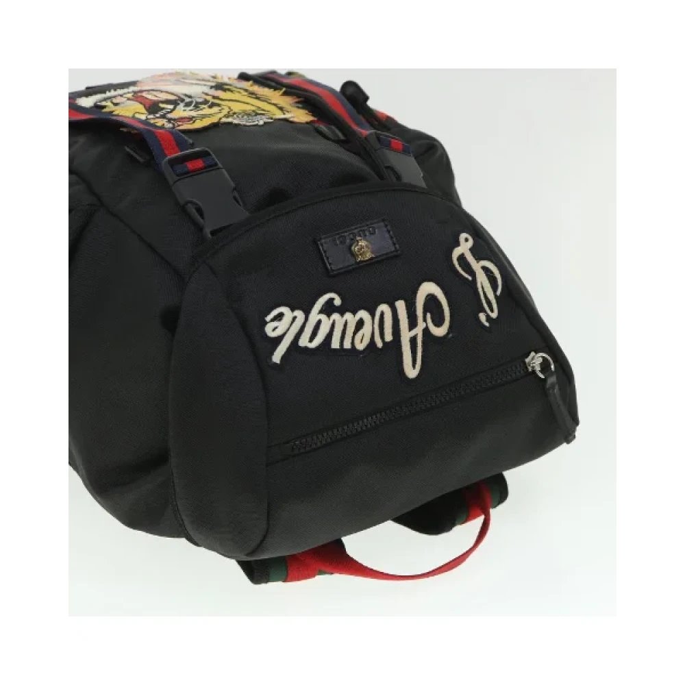Gucci Vintage Pre-owned Nylon backpacks Black Dames