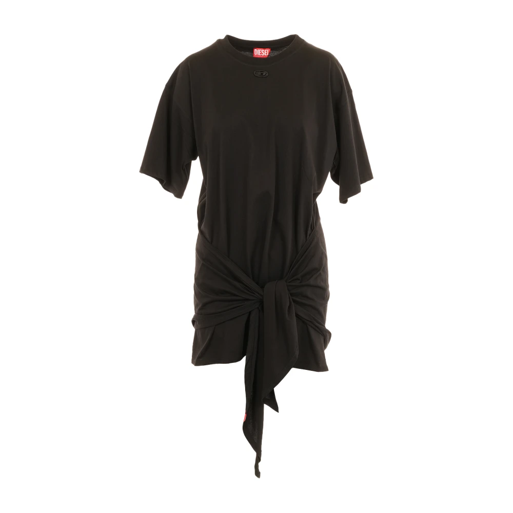 Diesel Women's Black T-Shirts, Xs, D-Eivor T-Shirt Dress