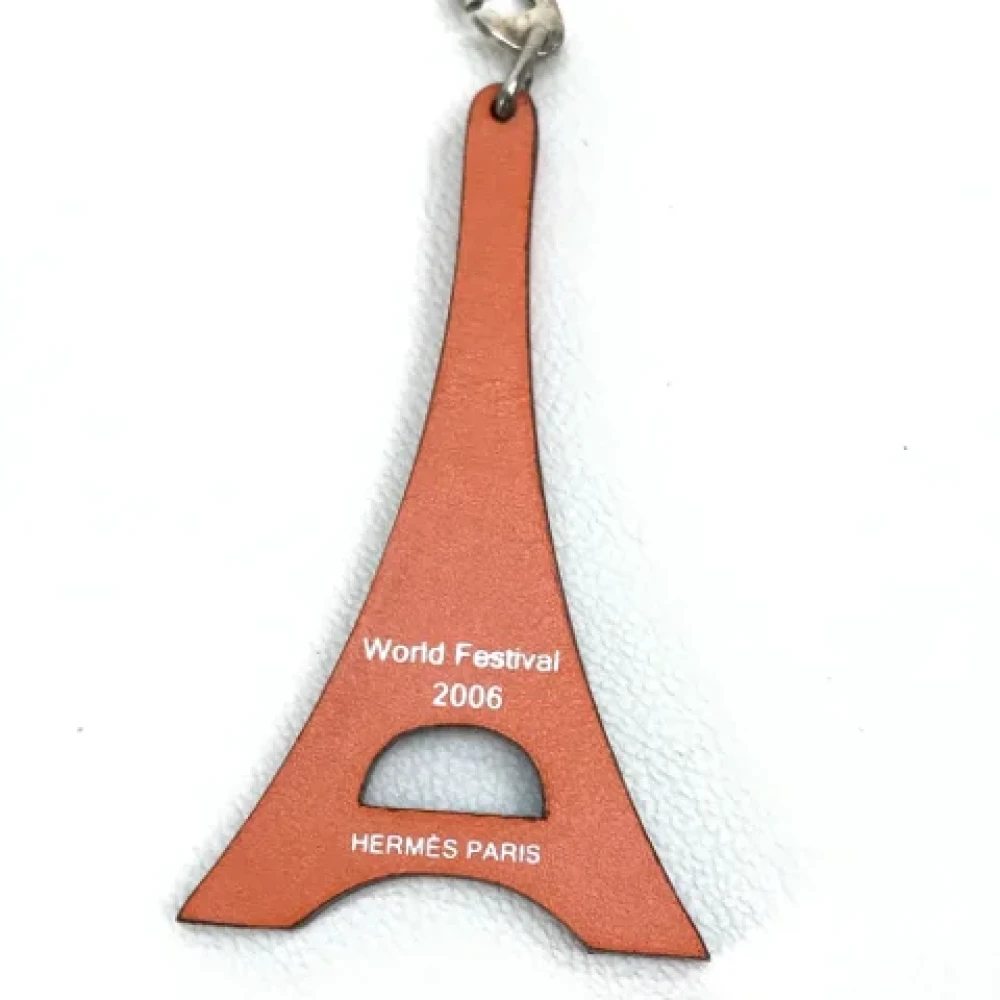 Hermès Vintage Pre-owned Leather key-holders Orange Unisex
