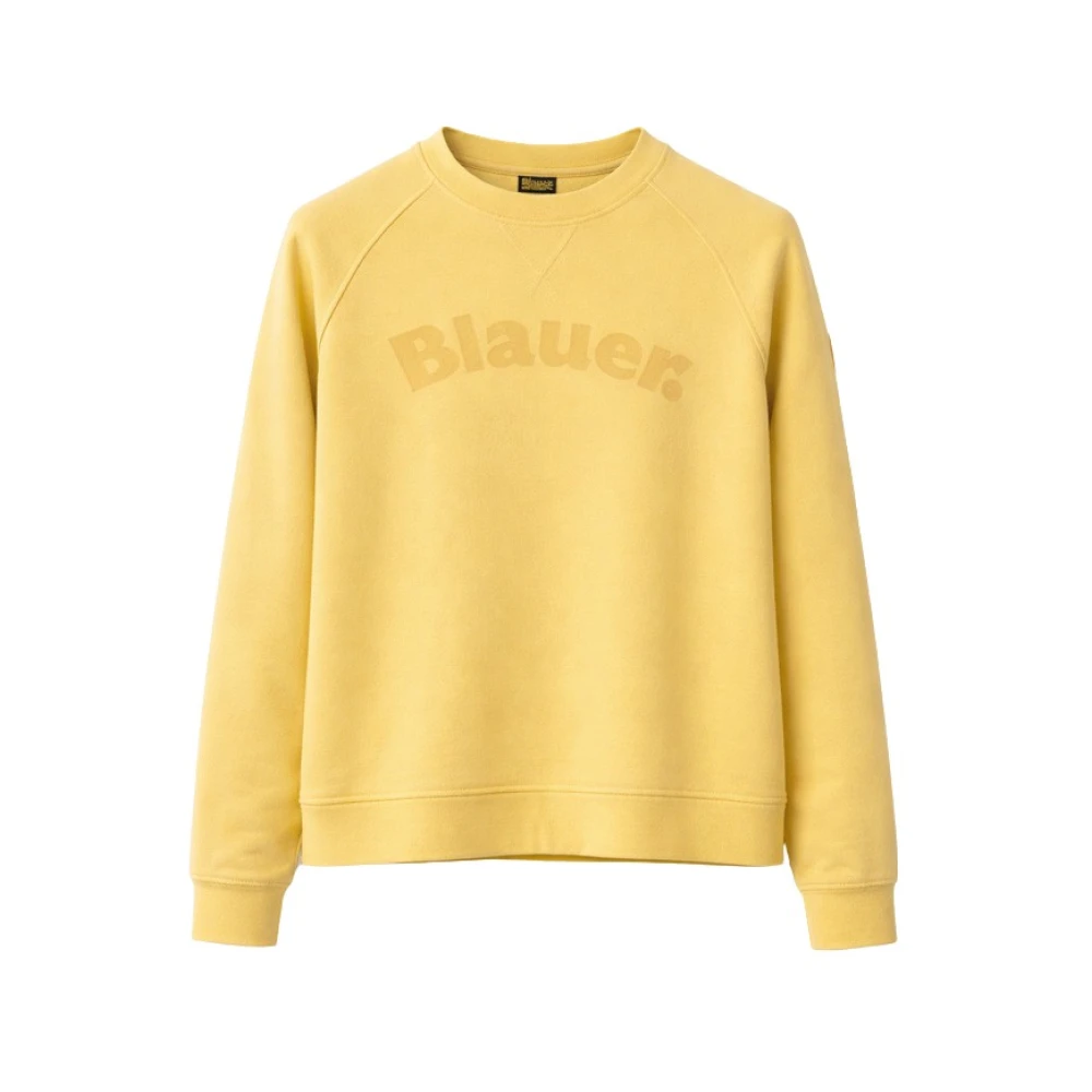 Blauer Mannelijk Geel Hoodies & Sweatvesten Heren, L, Camp Sweatshirt