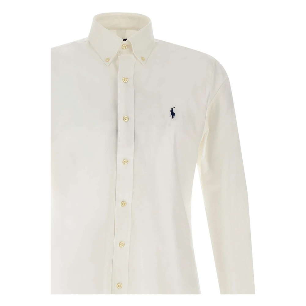 Polo Ralph Lauren Witte Stretch Katoenen Herenoverhemd White Heren