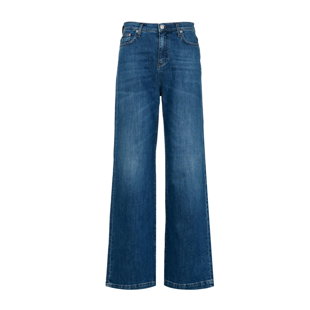 Roy Roger's Denim Flare Jeans met Gebruikt Effect Blue Dames