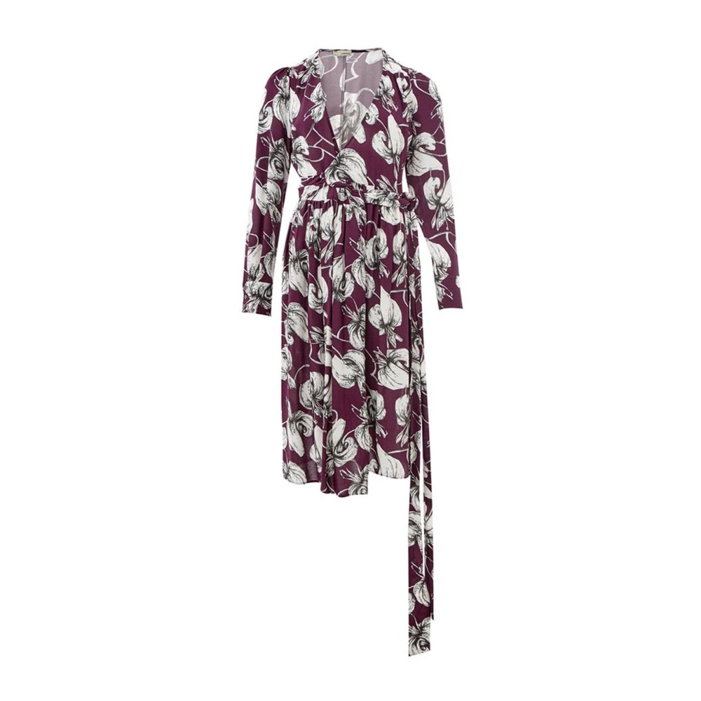 Lardini Luxe Paarse Viscose Jurk voor Evenementen Purple Dames