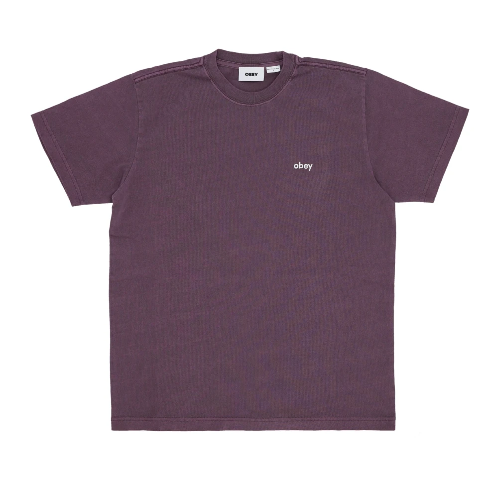 Obey Plum Perfect Crew Neck T-shirt Purple Heren