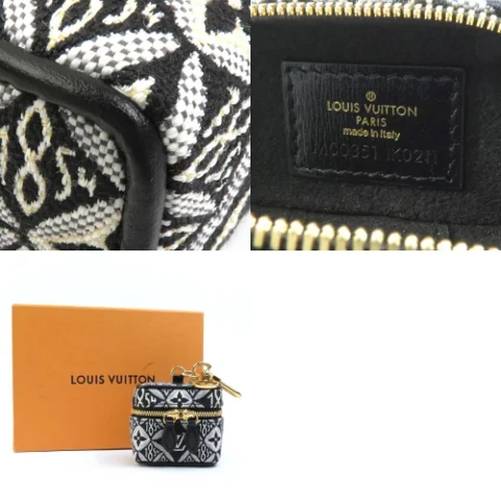 Louis Vuitton Vintage Pre-owned Fabric key-holders Black Dames
